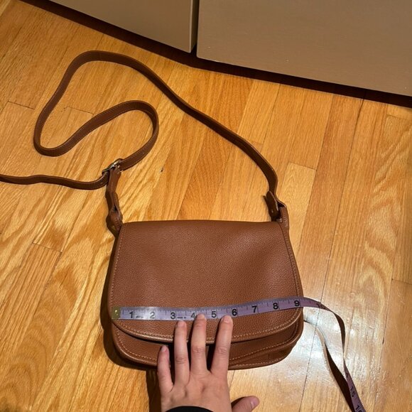 Longchamp Le Foulonne Leather Small Crossbody (Tan/Caramel Colour) - Picture 11 of 13